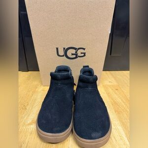 UGG Kids Black Suede Ankle Boots